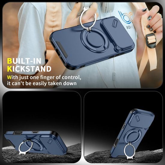 Camslide Stand etui, iPhone 17 Pro Max, modro