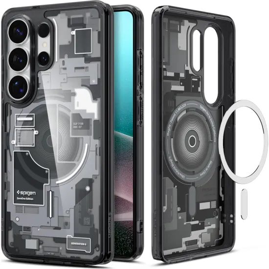 Spigen Ultra Hybrid Mag Schutzhülle für Samsung Galaxy S26 Ultra - MagSafe kompatibel - zero one - Schwarz