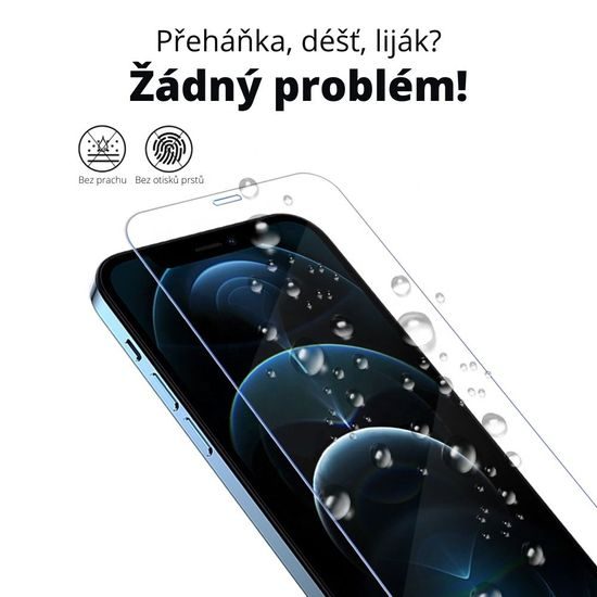 JP Long Pack Tvrdených skiel, 3 sklá na telefón s aplikátorom, iPhone 12