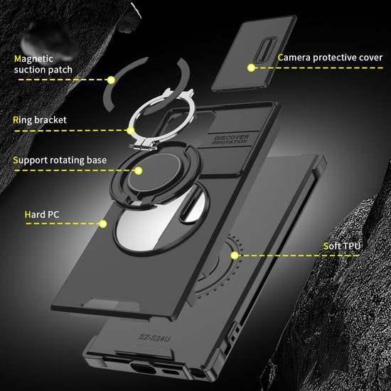 Camslide Stand obal, Samsung Galaxy S24 Ultra, modrý