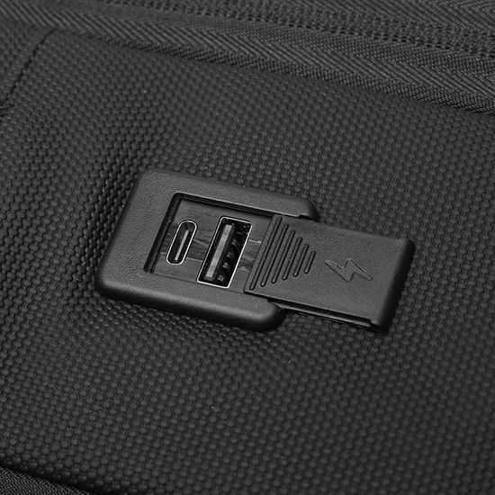 JP Rucksack B15 für Alltag und Freizeit - 48x33x20~25 cm - Schwarz