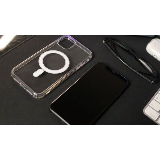 Swissten Clear Jelly MagStick obal, iPhone 15 Pro Max, priehľadný