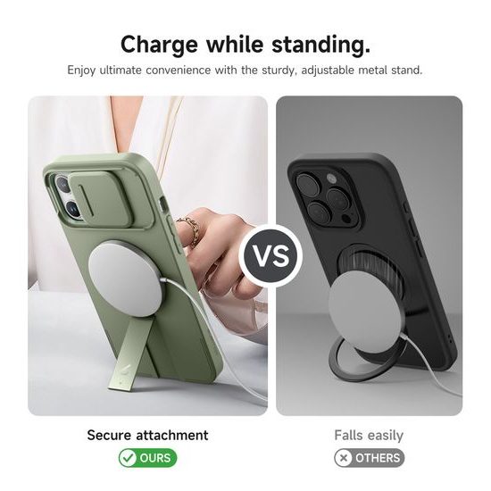 Suritch MagSafe Kickstand Camprotector Θήκη iPhone 12 Pro Max / 13 Pro Max, πράσινη