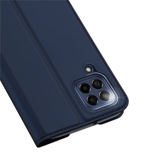 Dux Ducis Skin Leather case, knižkové púzdro, Samsung Galaxy M53 5G, modré