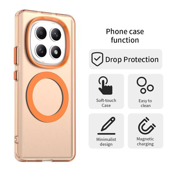 Techsuit CandyCase MagSafe, Xiaomi Redmi Note 15 4G / 5G / Poco M8 5G, oranžový