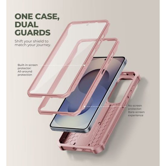 Custodia Dexnor 360 Kickstand Camprotector per Samsung Galaxy S26, rosa