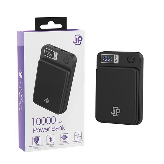 Φορητός Φορτιστής JP με Φόρτιση MagSafe, 10000 mAh, 22,5W, Μαύρο