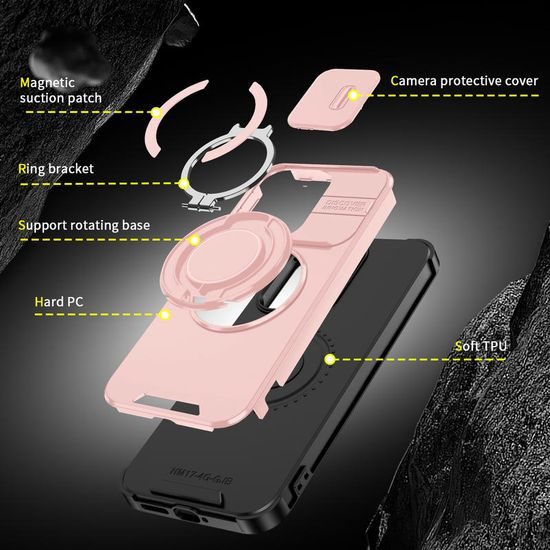 Camslide Stand tok, Xiaomi Redmi 17, rózsaszín