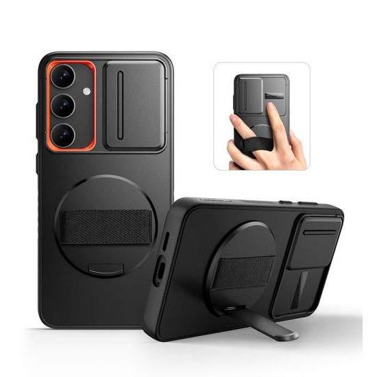 Suritch 360° Kickstand Camprotector θήκη Samsung Galaxy S24, μαύρη