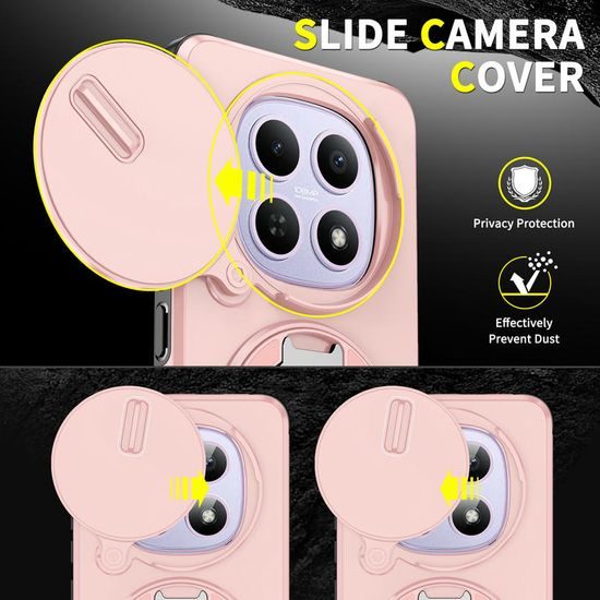 Θήκη Camslide Stand, Xiaomi Redmi Note 15 5G, ροζ