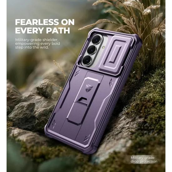 Dexnor 360 Kickstand Camprotector θήκη Samsung Galaxy S26 Plus, μωβ