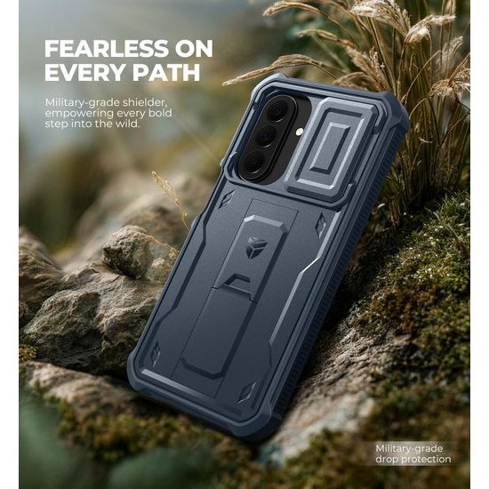 Dexnor 360 Kickstand Schutzhülle für Samsung Galaxy A27 - Camprotector mit Kameraabdeckung und Ständer - Blau