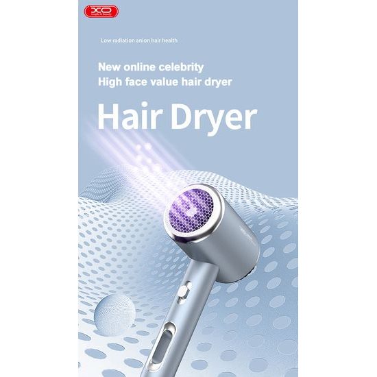 XO στεγνωτήρας μαλλιών CF2, 1600W, μπλε