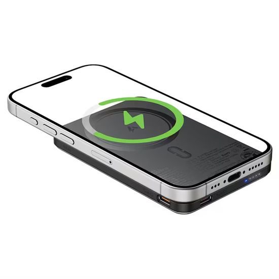 Acefast MagSafe Draadloze Powerbank (M30) 5000 mAh - 2x USB-C - met USB-C Kabel - 20W - Zwart