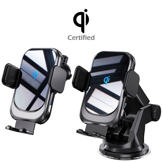 Βάση τηλεφώνου αυτοκινήτου για ταμπλό και αεραγωγό με ασύρματη φόρτιση, 15W, Qi, C15