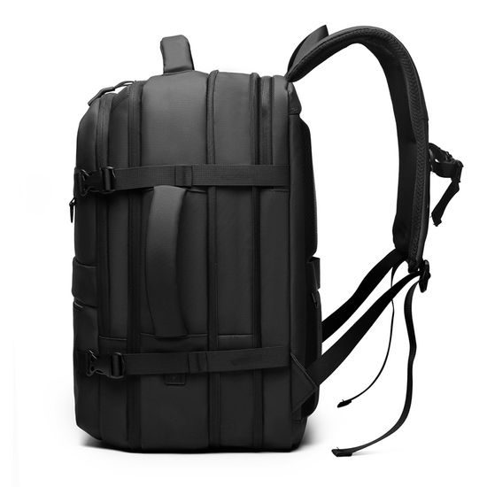 JP Rucksack B15 für Alltag und Freizeit - 48x33x20~25 cm - Schwarz