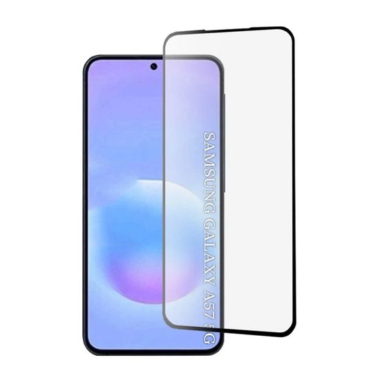 Samsung Galaxy A57 5G 5D grūdintas apsauginis stiklas – juoda