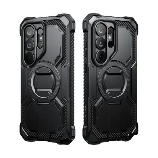 Supcase iBlason ArmorBox Clip Mag Hoesje - MagSafe geschikt - met Kickstand & Belt Clip - voor Samsung Galaxy S26 Ultra - Zwart