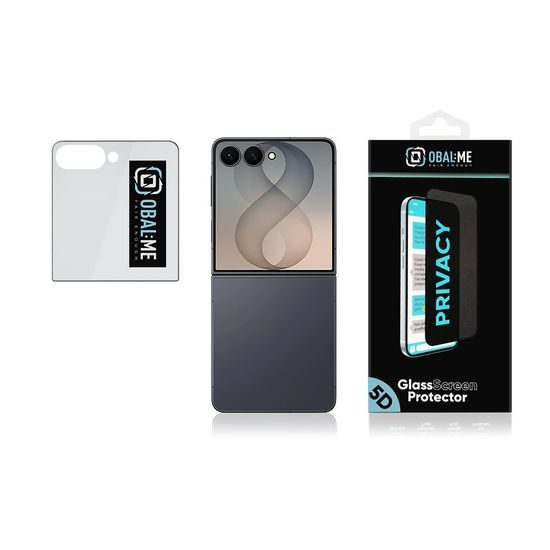 OBAL:ME Privacy 5D Tvrzené Sklo pro Samsung Galaxy Z Flip 8, černé