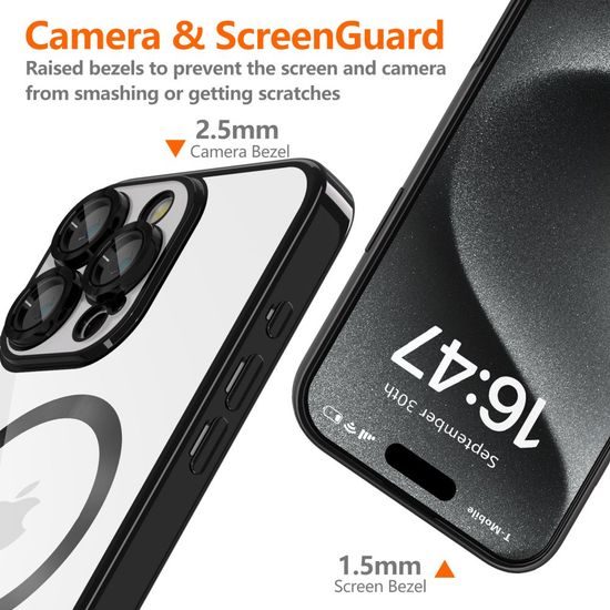 Tech-Protect MagFlex MagSafe iPhone 16 Pro Max, γυαλιστερό μαύρο