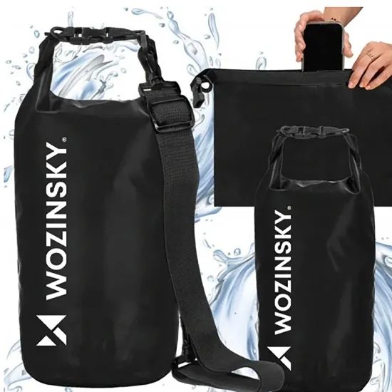 Wozinsky WWK-20 Vodootporna vreća, 20 l, crna