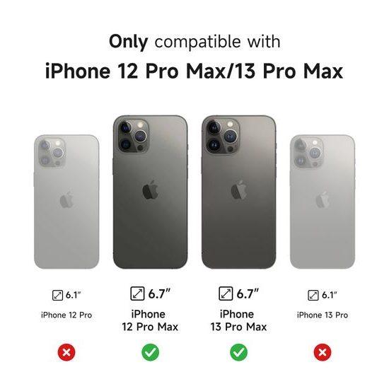 Suritch MagSafe Kickstand Camprotector Θήκη iPhone 12 Pro Max / 13 Pro Max, μπλε