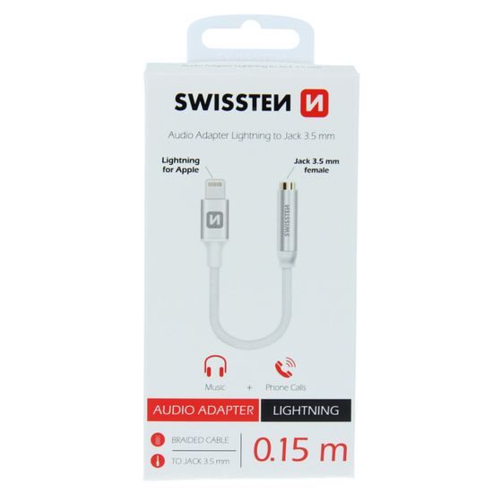Swissten Audio adapter villany/csatlakozó, fehér