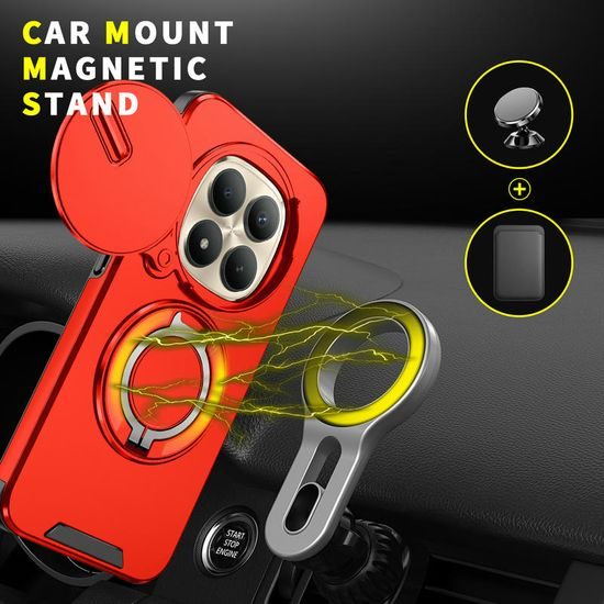 Camslide Stand maska, Xiaomi Redmi Note 15 Pro Plus 5G, crvena