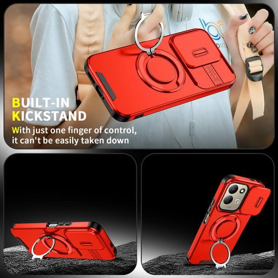 Camslide Stand tok, Xiaomi Redmi 17, piros