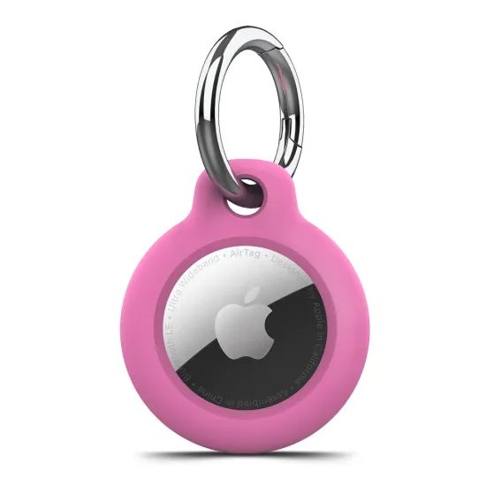 Tech-Protect Rough Anhänger für Apple AirTag 1 / 2 - Schutzhülle mit Karabiner - Rosa