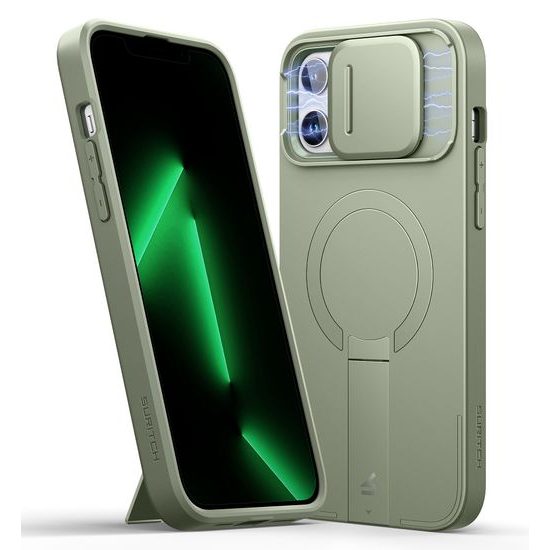 Suritch MagSafe Kickstand Camprotector Θήκη iPhone 12 Pro Max / 13 Pro Max, πράσινη