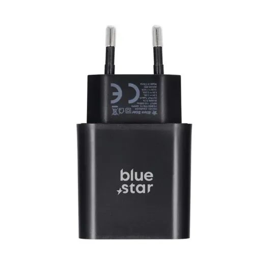 BlueStar φορτιστής USB-C + καλώδιο USB-C - USB-C, μαύρο