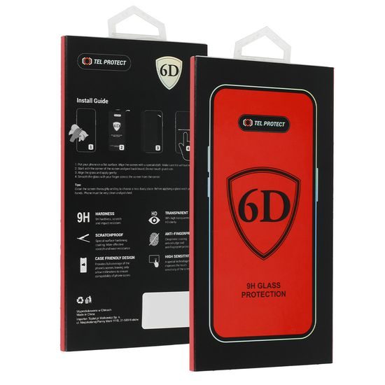Tel Protect 6D Panzerglas für Samsung Galaxy A37 5G - Full Glue Displayschutzglas - Schwarz