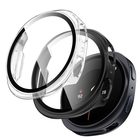 Tech-Protect Defense360 Samsung Galaxy Watch 8 / 9 (40 mm) kaitseümbris karastatud klaasiga 2 tk – must / läbipaistev