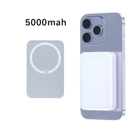 Ασύρματο power bank MagSafe με είσοδο Lightning, 5000mAh, 15W, λευκό