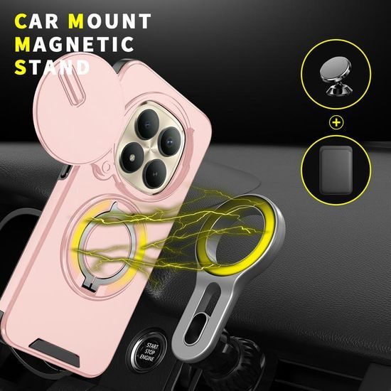 Husă Camslide Stand, Xiaomi Redmi Note 15 Pro Plus 5G, roz