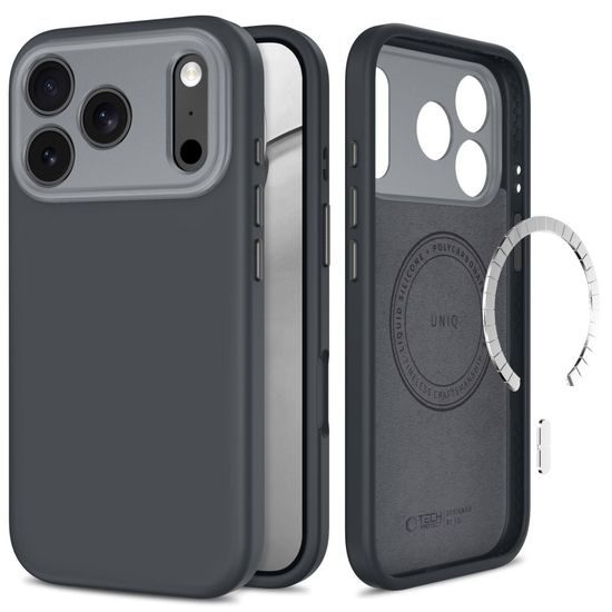 Tech-Protect Uniq MagSafe CC obal, iPhone 17 Pro Max / 18 Pro Max, sivý