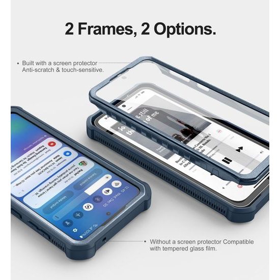 Dexnor 360 Kickstand obal Samsung Galaxy S23 FE, modrý