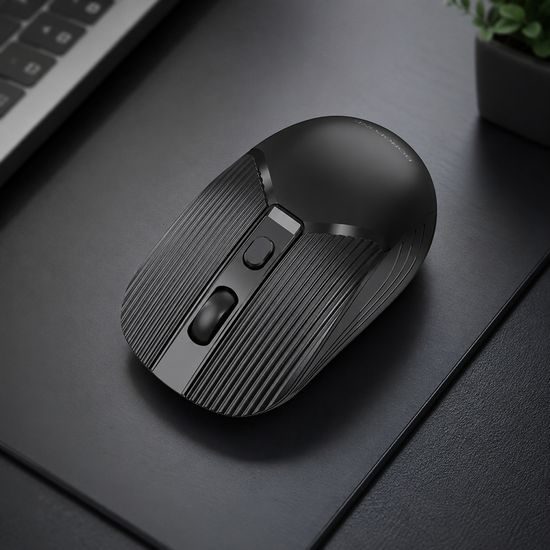 Borofone Kabellose Business Maus BG5 für PC und Laptop - 2.4 GHz Wireless Mouse - Ergonomisches Design - Schwarz