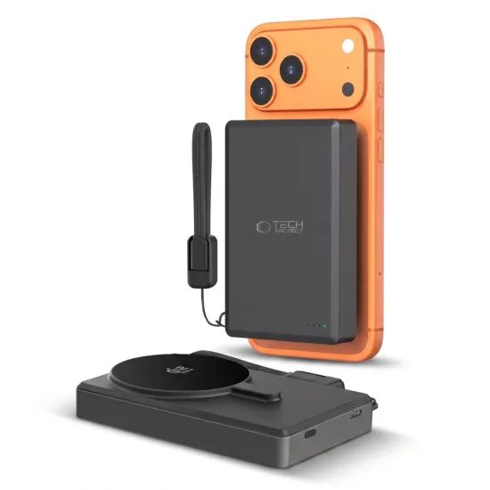Tech-Protect PB40 LifeMag MagSafe Powerbank für iPhone - 10.000 mAh - 25W Wireless Charging - Qi2.2 - Schwarz