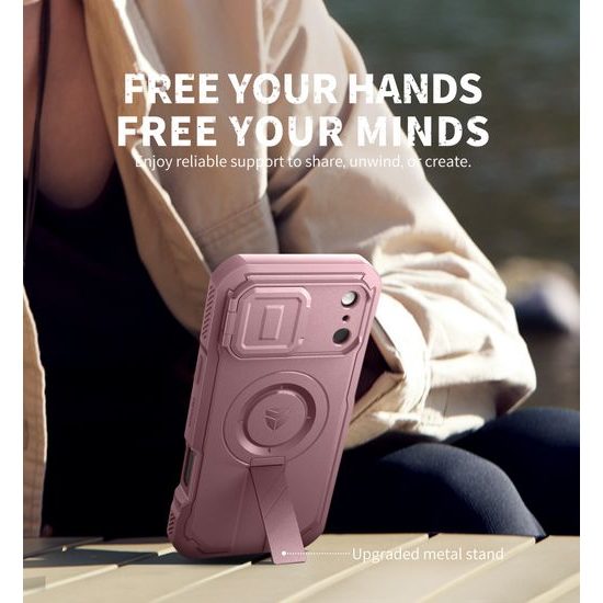 Dexnor MagSafe Kickstand Camprotector θήκη iPhone 17 Pro Max, ροζ