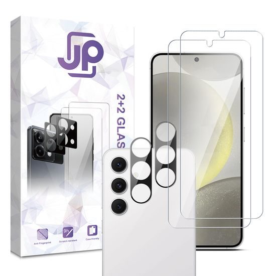 JP Combo pack, Súprava 2 tvrdených skiel a 2 sklíčok pre šošovku, Samsung Galaxy S25 Plus