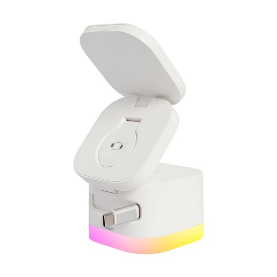 3-in-1 magnētiskais bezvadu lādētājs ar RGB apgaismojumu