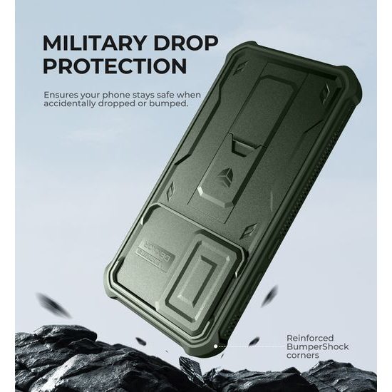 Dexnor 360 Kickstand Camprotector θήκη Samsung Galaxy A17, πράσινη