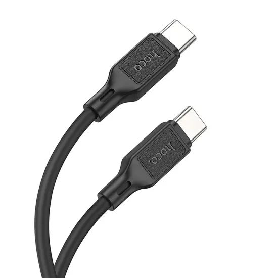 Hoco X90 USB-C naar USB-C Kabel - 3A 60W - 1 meter - Zwart