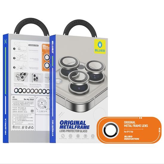 Blueo Original Metal Frame προστατευτικό τζαμάκι για φακό κάμερας, iPhone Air, μαύρο