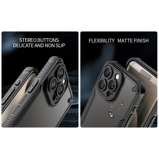 ArmorShield Hybrid Case, iPhone 15 Pro Max, μαύρο