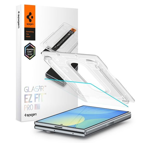 Samsung Galaxy Z Fold 8 aizsargstikls – Spigen Glas.TR EZ Fit Pro rūdītais stikls ar uzstādīšanas rāmi