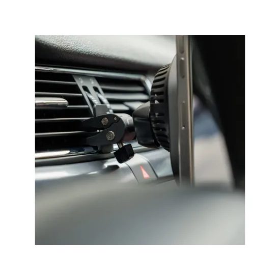 Swissten βάση αυτοκινήτου με ασύρματη φόρτιση Qi2, μαύρη