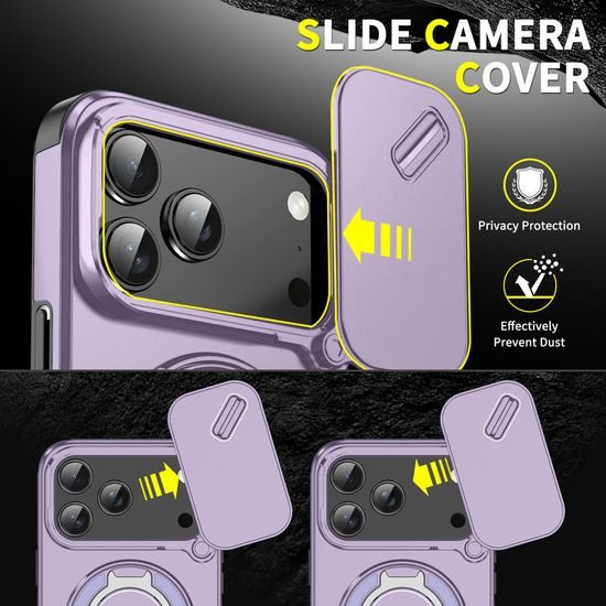 Camslide Stand etui, iPhone 18 Pro Max, vijoličen